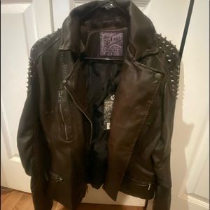 Brand new with tags leather jacket with studs